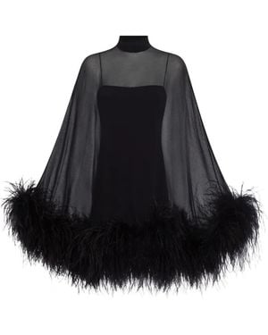 ‎Taller Marmo Vegas Spirito Feather-Trim Dress - Black
