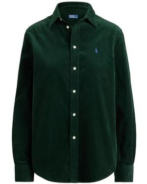 Polo Ralph Lauren Pony-Embroidered Corduroy Shirt - Green