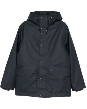 Rains Button-Up Coat - Blue