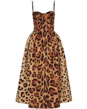 Oscar de la Renta Jaguar Faille ドレス - ナチュラル
