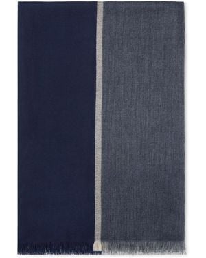 Brunello Cucinelli Classic Cashmere Silk Scarf - Blue