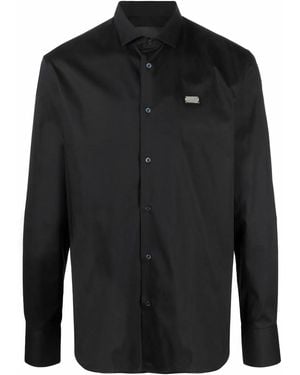 Philipp Plein Iconic Plein Diamond-Cut Shirt - Black