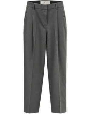 DUNST Pantalones Rectos Con Pinzas - Gris