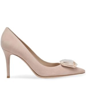 Gianvito Rossi Jaipur 85mm スエードパンプス - ピンク