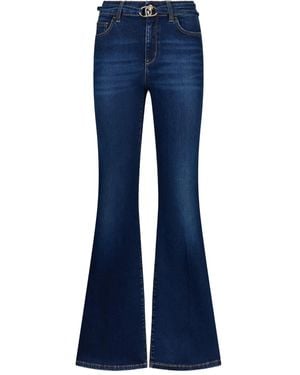 Liu Jo Belt-Detail Jeans - Blue