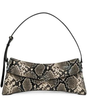 KARL LAGERFELD K/Autograph Twist Elongated Shoulder Bag - Metallic
