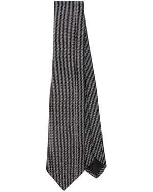 BOSS Patterned Silk Tie - White