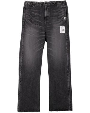 Maison Mihara Yasuhiro Elastic-Waist Patch-Pocket Jeans - Grey