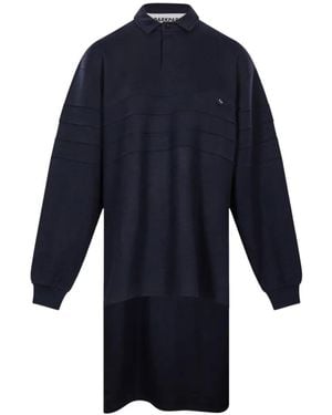 DARKPARK Asymmetric-Hem Polo Shirt - Blue