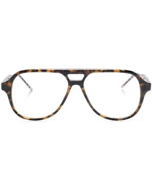 Thom Browne Gafas Con Montura Estilo Piloto - Marrón