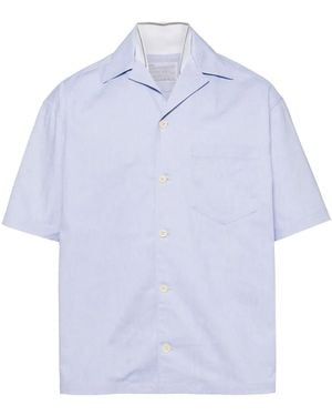 Kolor Cuban Collar T-Shirt - Blue