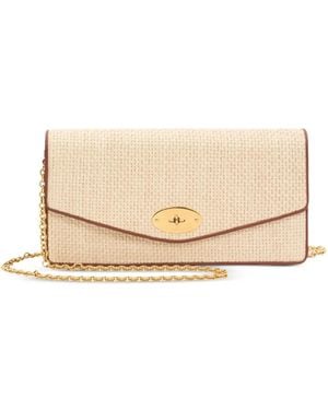 Mulberry Gewebte Postman's Lock Clutch - Natur