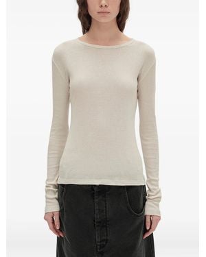 Ann Demeulemeester Klassisches Langarmshirt - Weiß
