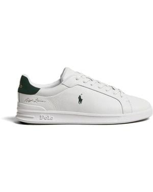 Polo Ralph Lauren Heritage Court Lace-Up Logo Trainers - White