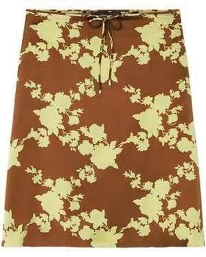 Versace Falda midi Wild Roses - Metálico