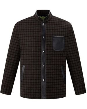 Shanghai Tang Check-Pattern Jacket - Black