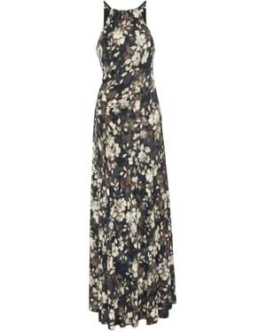 Jonathan Simkhai Floral-Print Ruched Maxi Dress - White