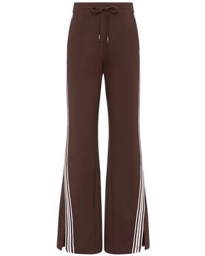 The Upside Petra Side-Stripe Flared Track Trousers - Brown