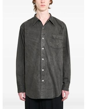TAIGA TAKAHASHI Narrow-Collar Shirt - Grey