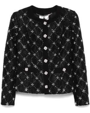 Nissa Embroidered Jacquard Jacket - Black