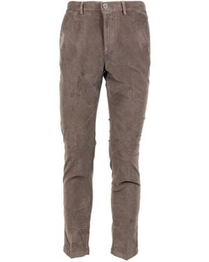 Cruna Pantalon Solferino En Velours Côtelé - Gris