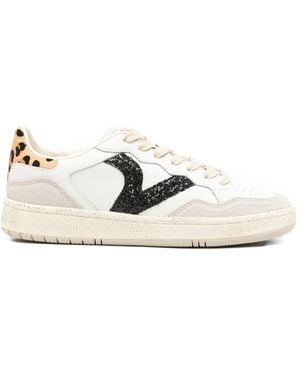 Victoria Glitter-Detail Sneakers - White
