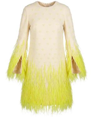 Valentino Garavani Round-Neck Mini Dress - Yellow