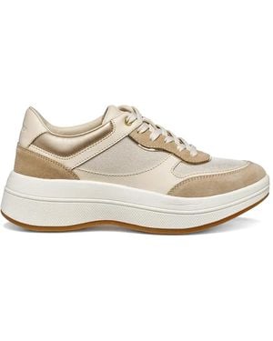Geox Spherica Ecub-3 Metallic Panel Sneakers - White