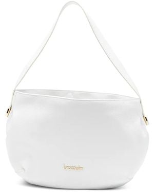 Braccialini Ariel Leather Shoulder Bag - White