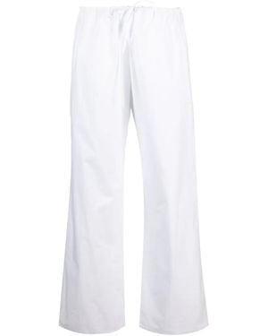 Matteau Straight-Leg Organic-Cotton Trousers - White