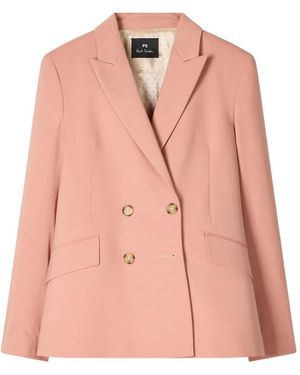 Paul Smith Button Double-Breasted Blazer - Pink