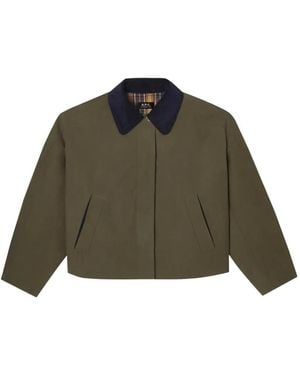 A.P.C. Contrast-Collar Jacket - Grün