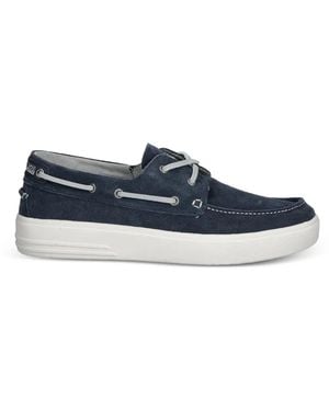 Napapijri Bark Suede Boat Shoes - Blue