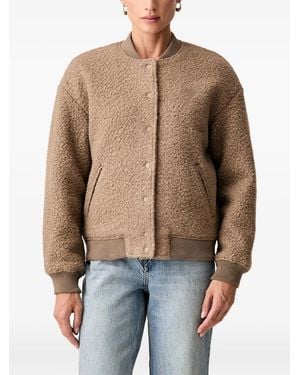 Guess Faux-Sherpa Jacket - Natural