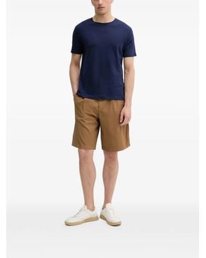 Benetton Wide Pleated Shorts - Natural
