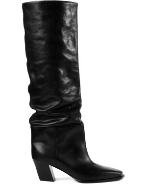 Jimmy Choo 60Mm Hart Leather Boots - Black