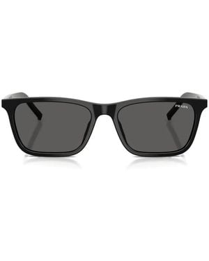 Prada Sunglasses With The Iconic Metal Plaque - Gray