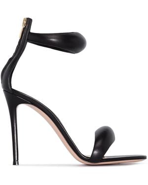 Gianvito Rossi Bijoux Leather Heel Sandals - Black