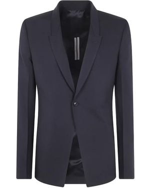 Rick Owens Single-Breasted Blazer - Blue