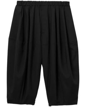 COMME DES GARÇON BLACK Gathered Cropped Trousers - Black