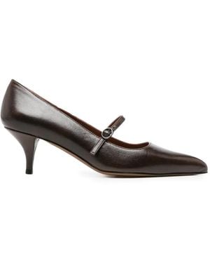 Roberto Festa Aristea Buckle-Strap Leather Court Shoes - Brown