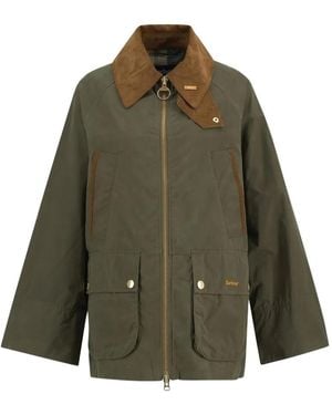 Barbour Bedale Icons Tartan-Trim Jacket - Green