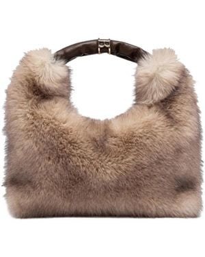 Blugirl Blumarine Faux-Fur Tote Bag - Brown