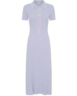 Anna Quan Geknöpftes Kleid Mit Kragen - Weiß