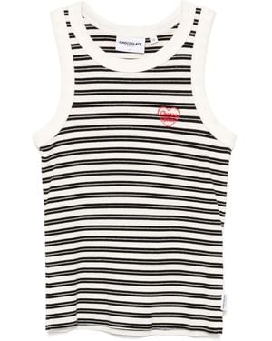 Chocoolate Striped Tank Top - Blue