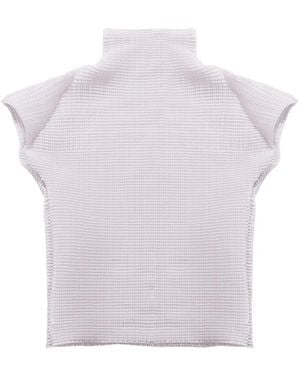 Issey Miyake Wooly Pleats Top - ホワイト