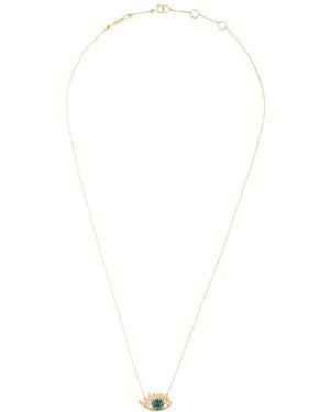 Delfina Delettrez 'Eyes On Me' Diamond And Emerald Necklace - White