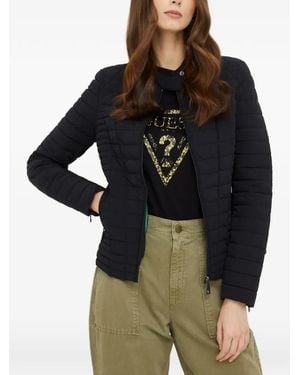 Guess Quilted Zip Jacket - Black