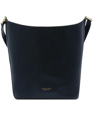 The Bridge Soft Leather Bucket Bag - Blue
