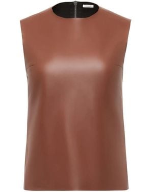 JW Anderson ノースリーブ レザートップ - ブラウン